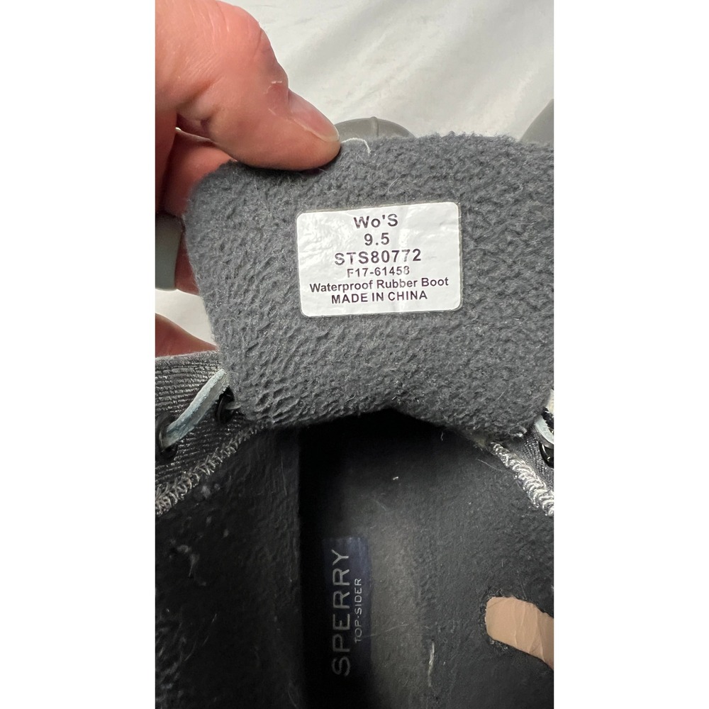 Sperry Top-Sider Saltwater Metallic Grey Silver Duck Boots STS80772 Womens 9.5 - Picture 8 of 13